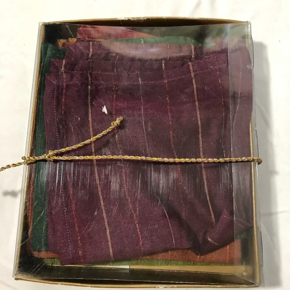 Crate and Barrel glimmer cocktail napkins set of 6 10”x10”